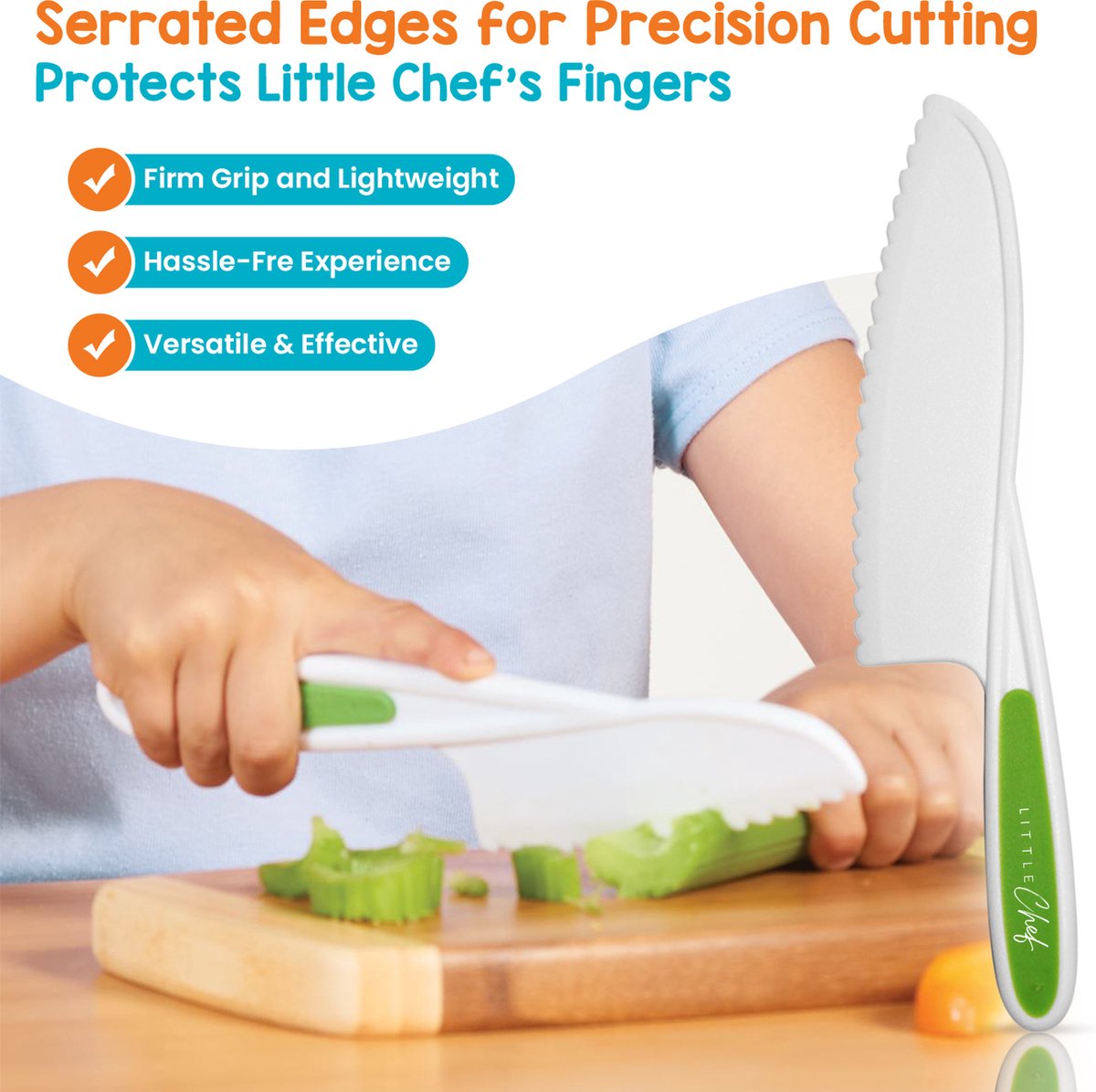 Little Chefs Messenset - Educatief - Leren Snijden Samen - 2 jaar +